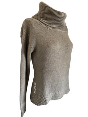 Alp n Rock Tan Cowl Neck Embroidered Sweater Sz 1 XS - S